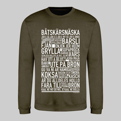 Båtskärsnäska Dialekt Text Sweatshirt