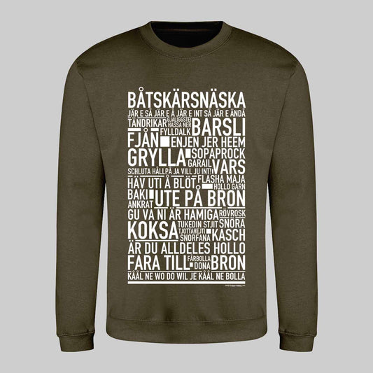 Båtskärsnäska Dialekt Text Sweatshirt