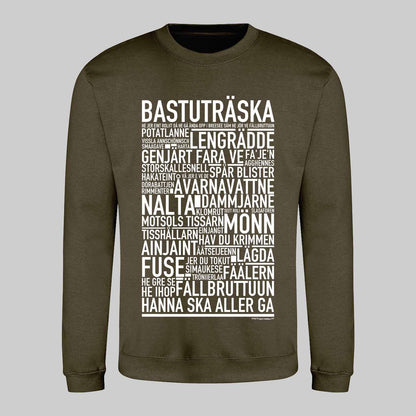 Bastuträska Dialekt Text Sweatshirt