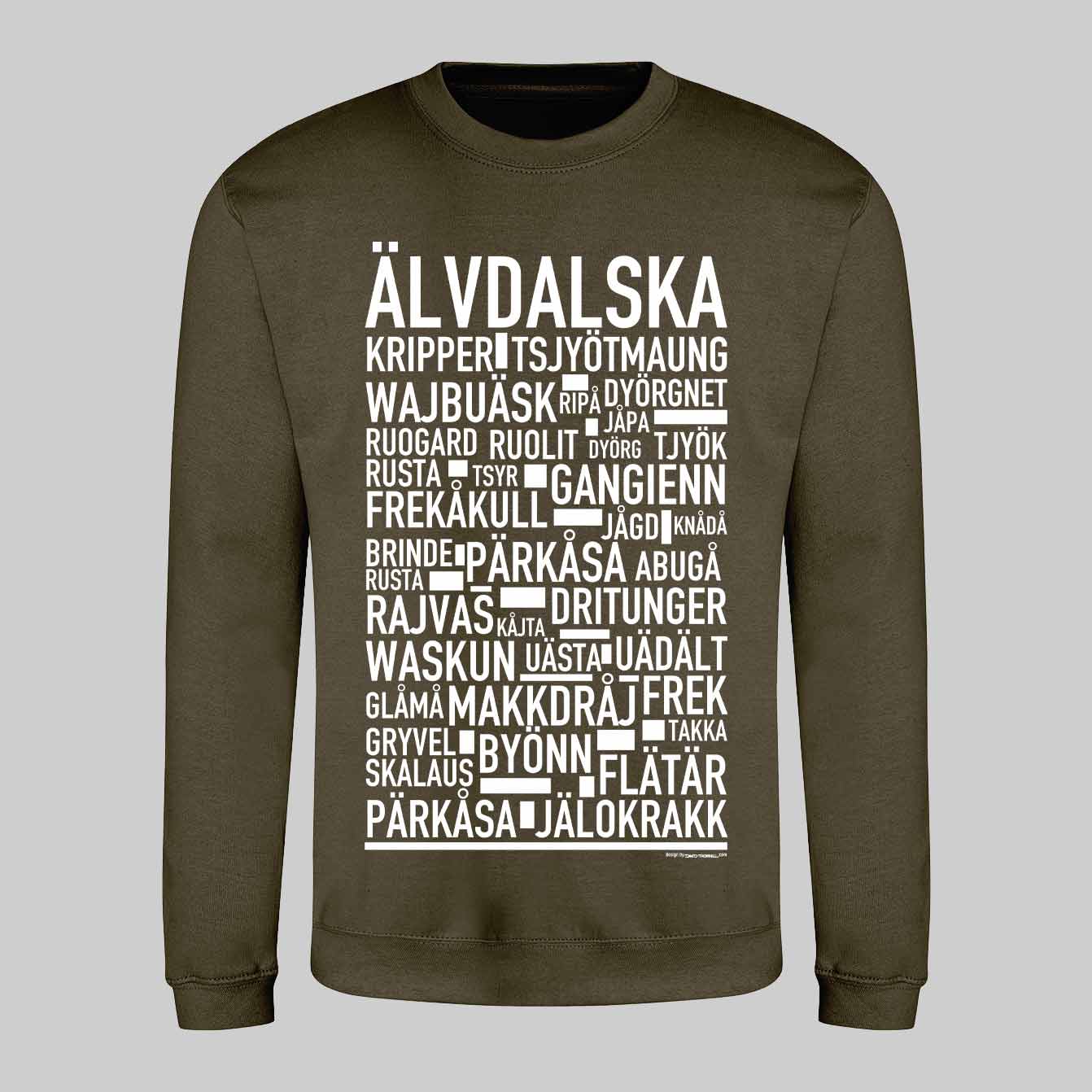 Älvdalska Dialekt Text Sweatshirt