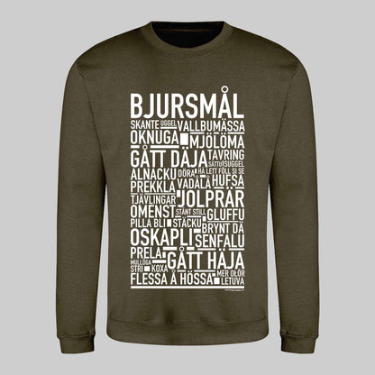 Bjursmål Dialekt Text Sweatshirt