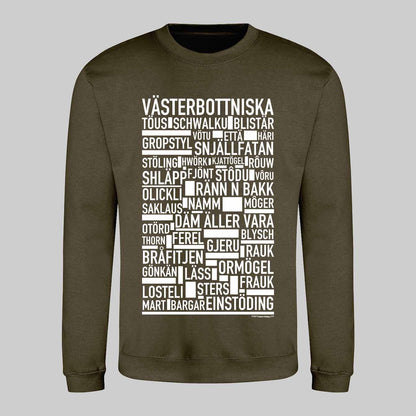 Västerbottniska Dialekt Text Sweatshirt