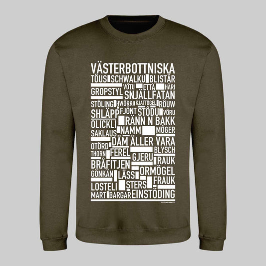 Västerbottniska Dialekt Text Sweatshirt