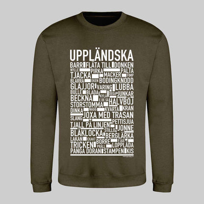 Uppländska Dialekt Text Sweatshirt