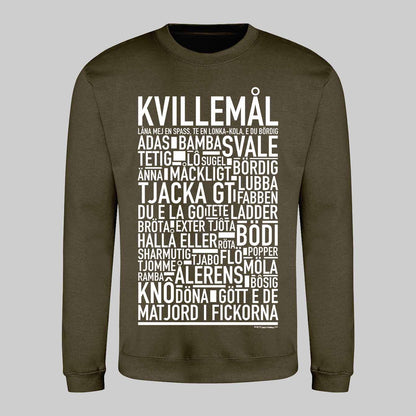 Kvillemål Dialekt Text Sweatshirt