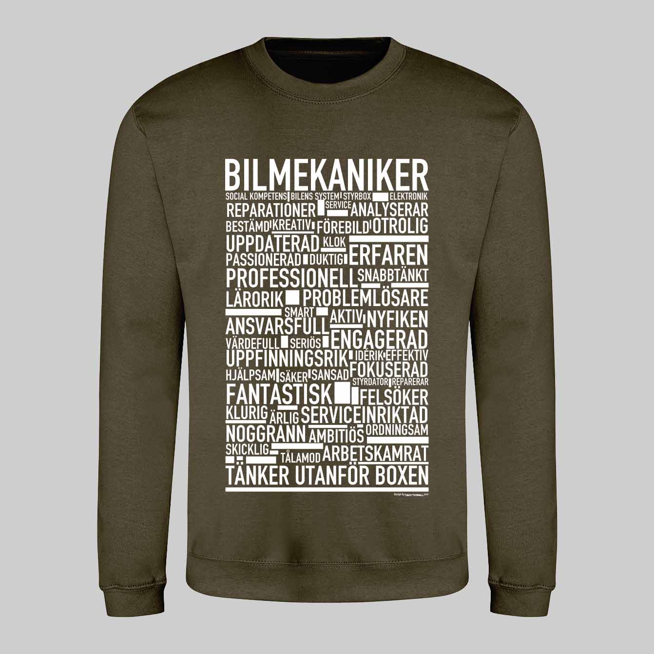Bilmekaniker Text Sweatshirt