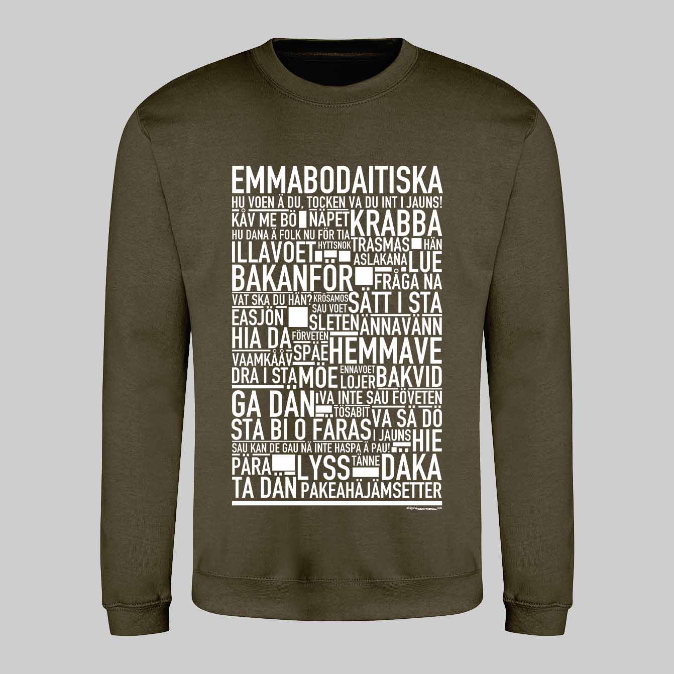Emmabodaitiska Dialekt Text Sweatshirt