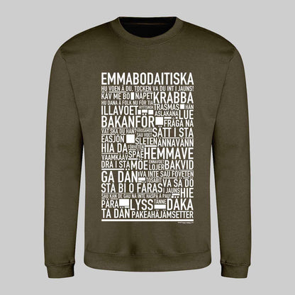 Emmabodaitiska Dialekt Text Sweatshirt