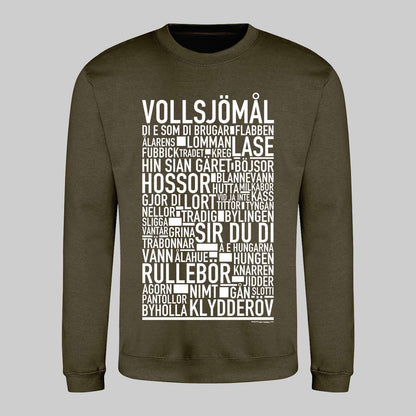 Vollsjömål Dialekt Text Sweatshirt