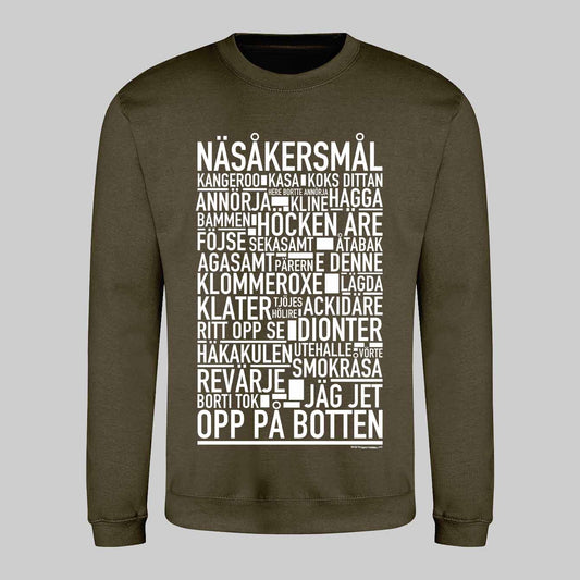 Näsåkersmål Dialekt Text Sweatshirt