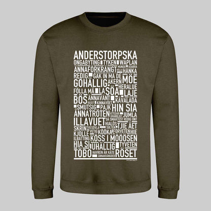 Anderstorpska Dialekt Text Sweatshirt