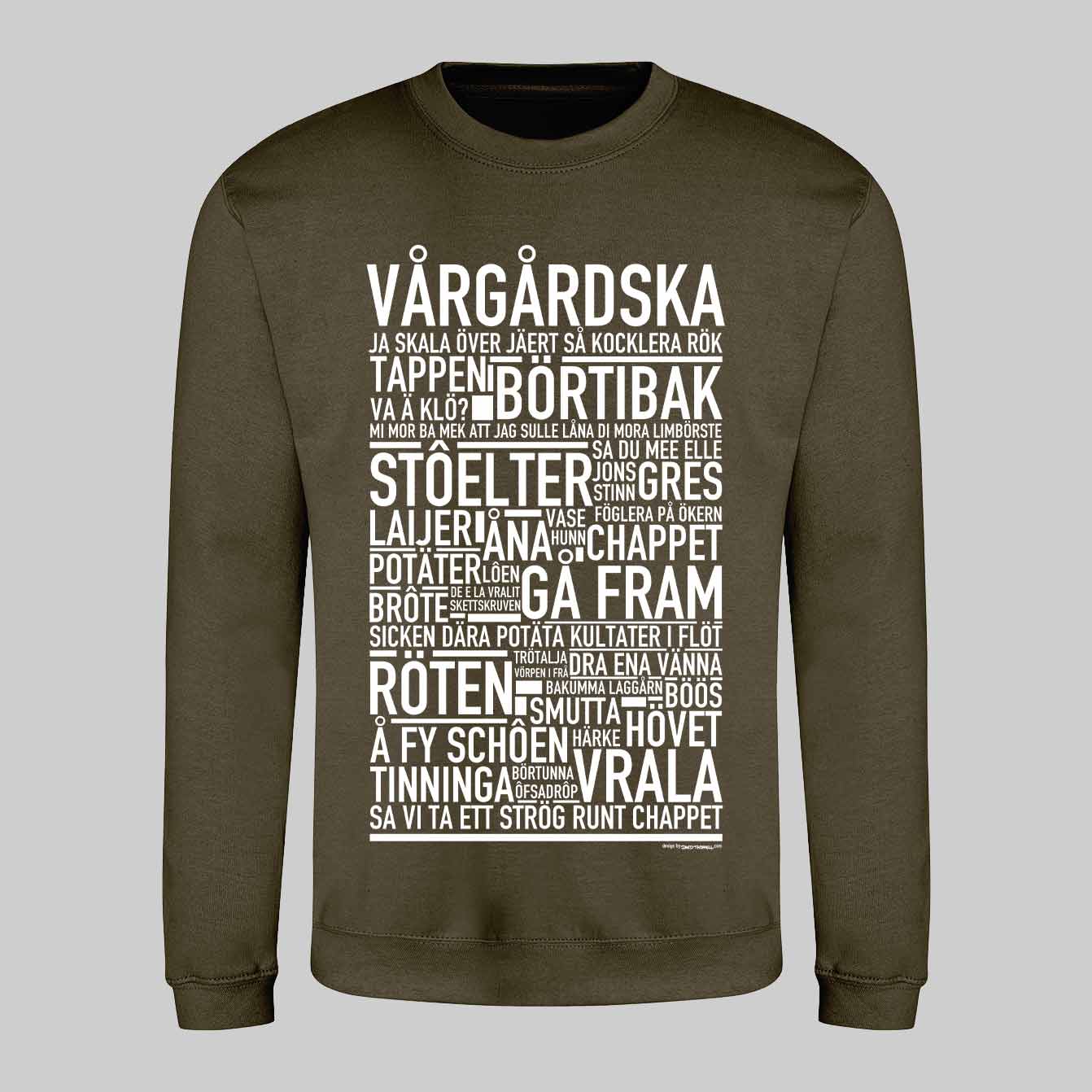 Vårgårdska Dialekt Text Sweatshirt