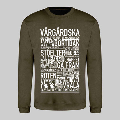Vårgårdska Dialekt Text Sweatshirt