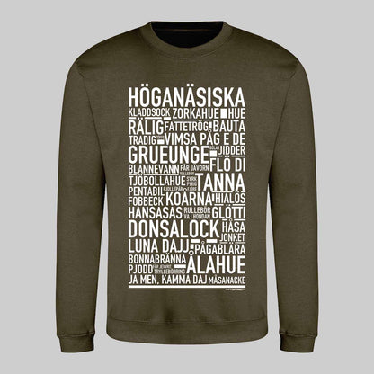 Höganäsiska Dialekt Text Sweatshirt