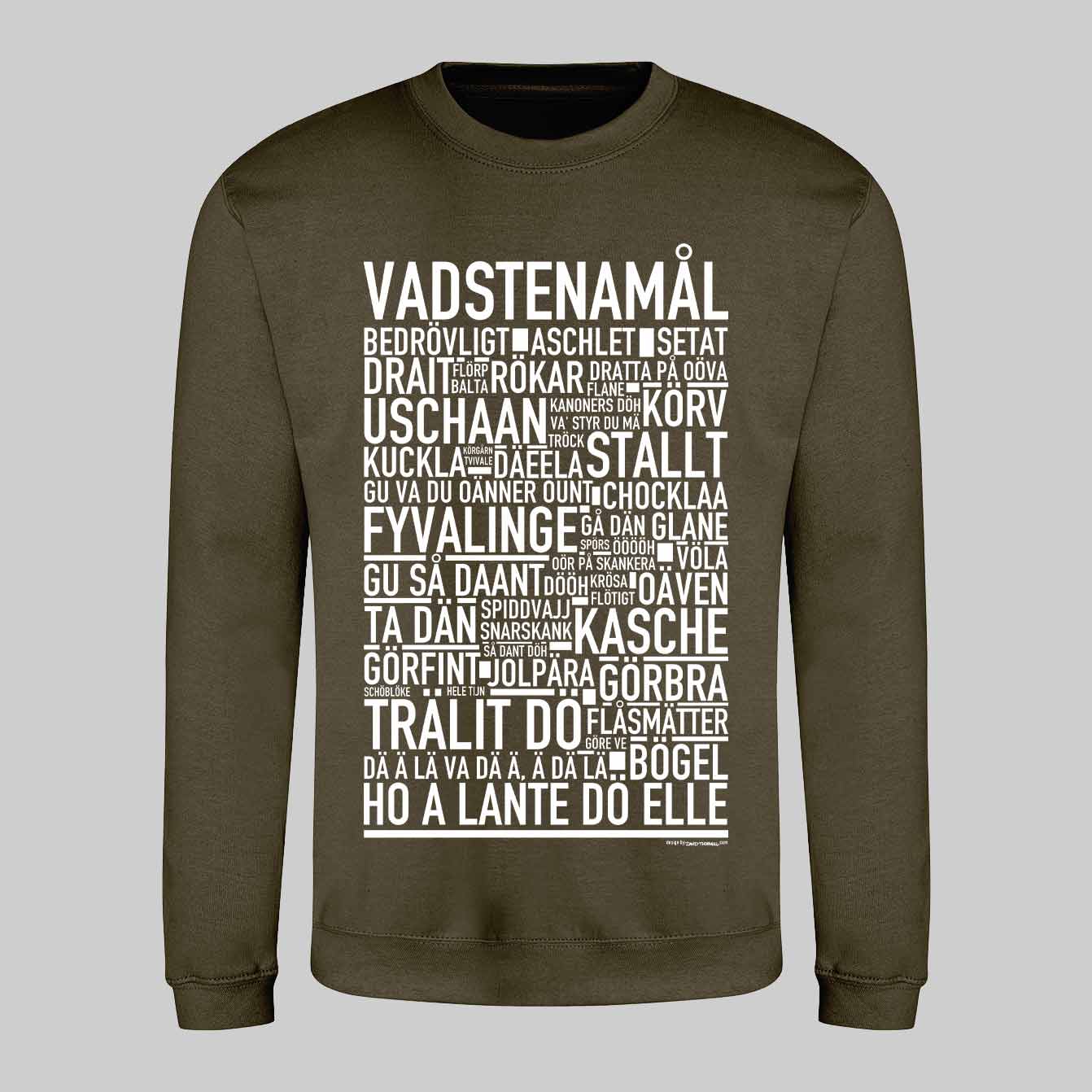 Vadstenamål Dialekt Text Sweatshirt