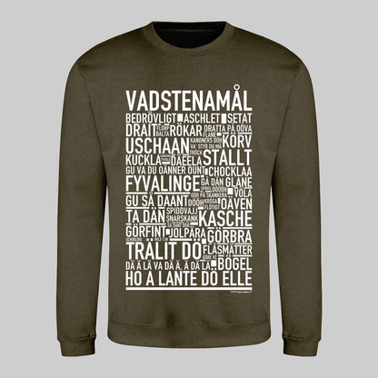 Vadstenamål Dialekt Text Sweatshirt
