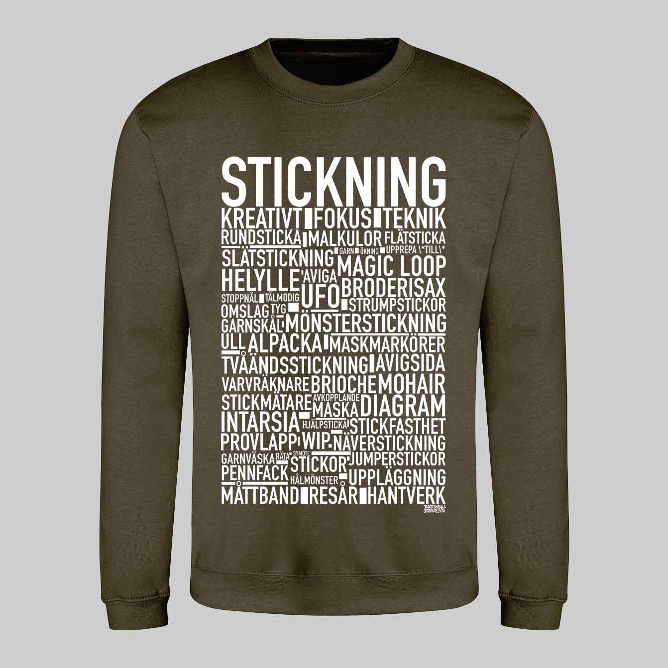 Stickning Text Sweatshirt