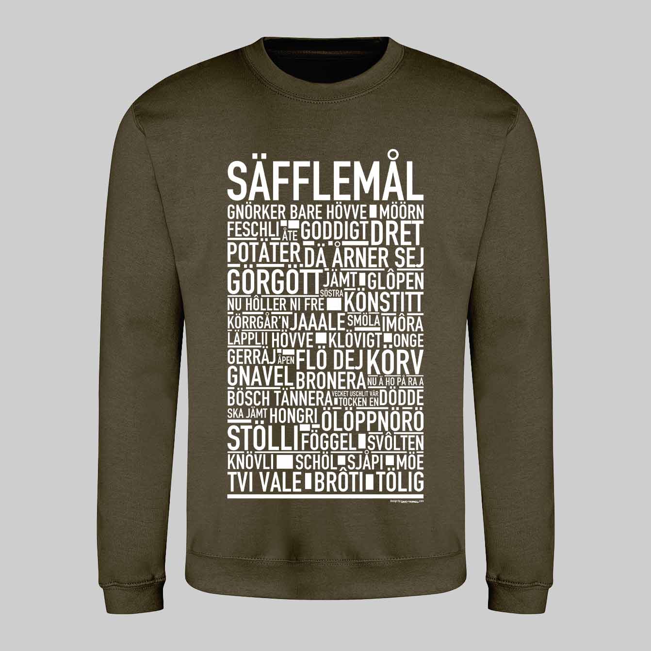Säfflemål Dialekt Text Sweatshirt