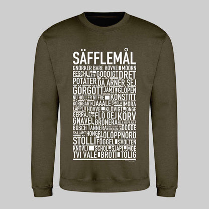 Säfflemål Dialekt Text Sweatshirt