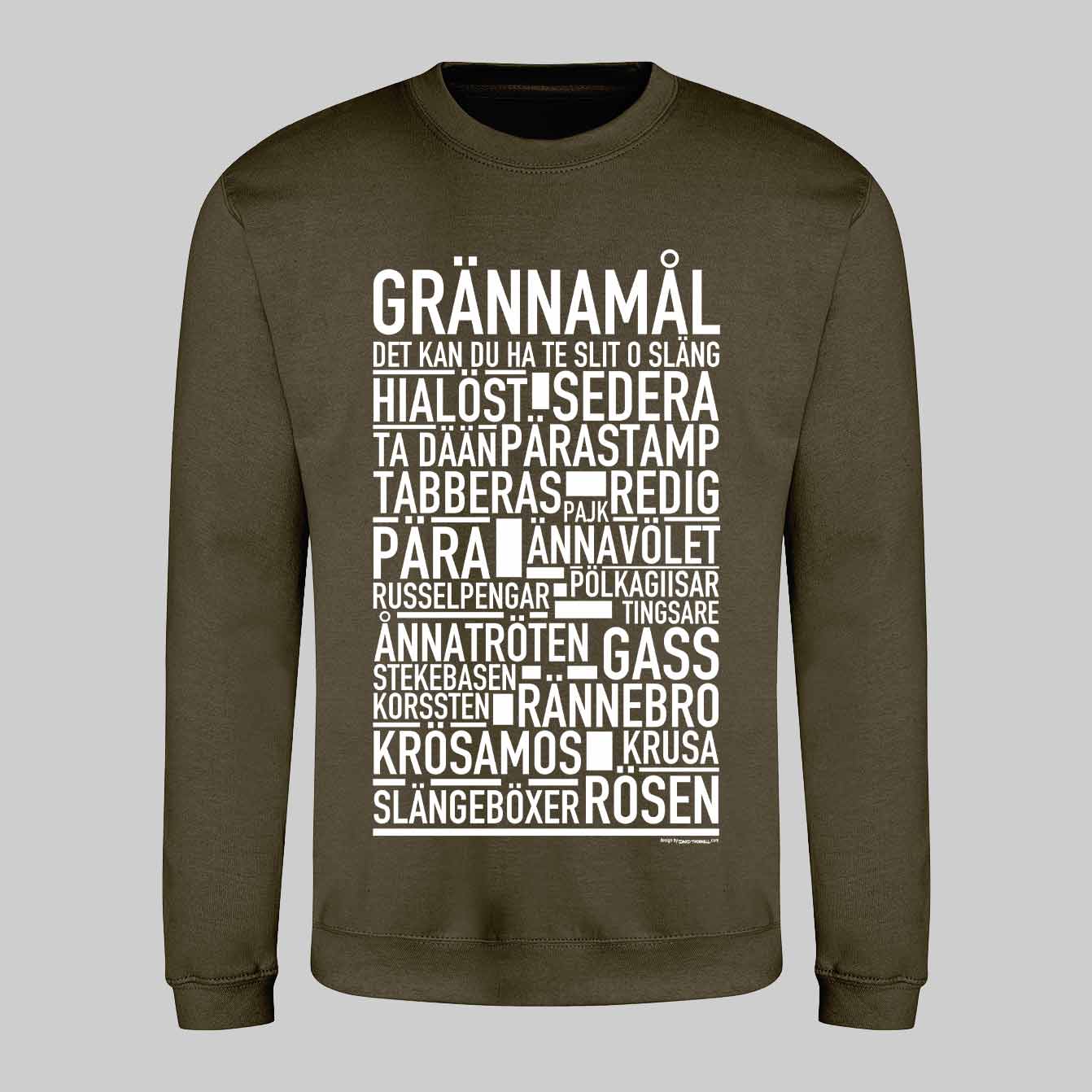Grännamål Dialekt Text Sweatshirt