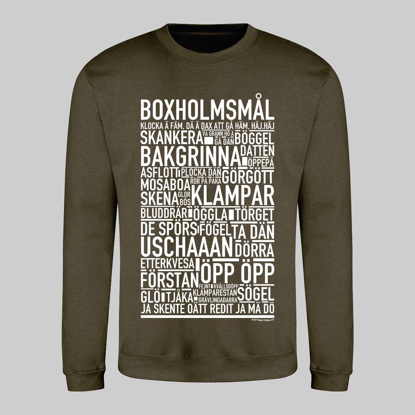 Boxholmsmål Dialekt Text Sweatshirt