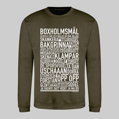 Boxholmsmål Dialekt Text Sweatshirt