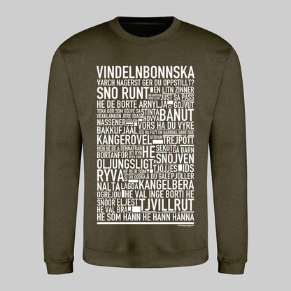 Vindelnbonnska Dialekt Text Sweatshirt