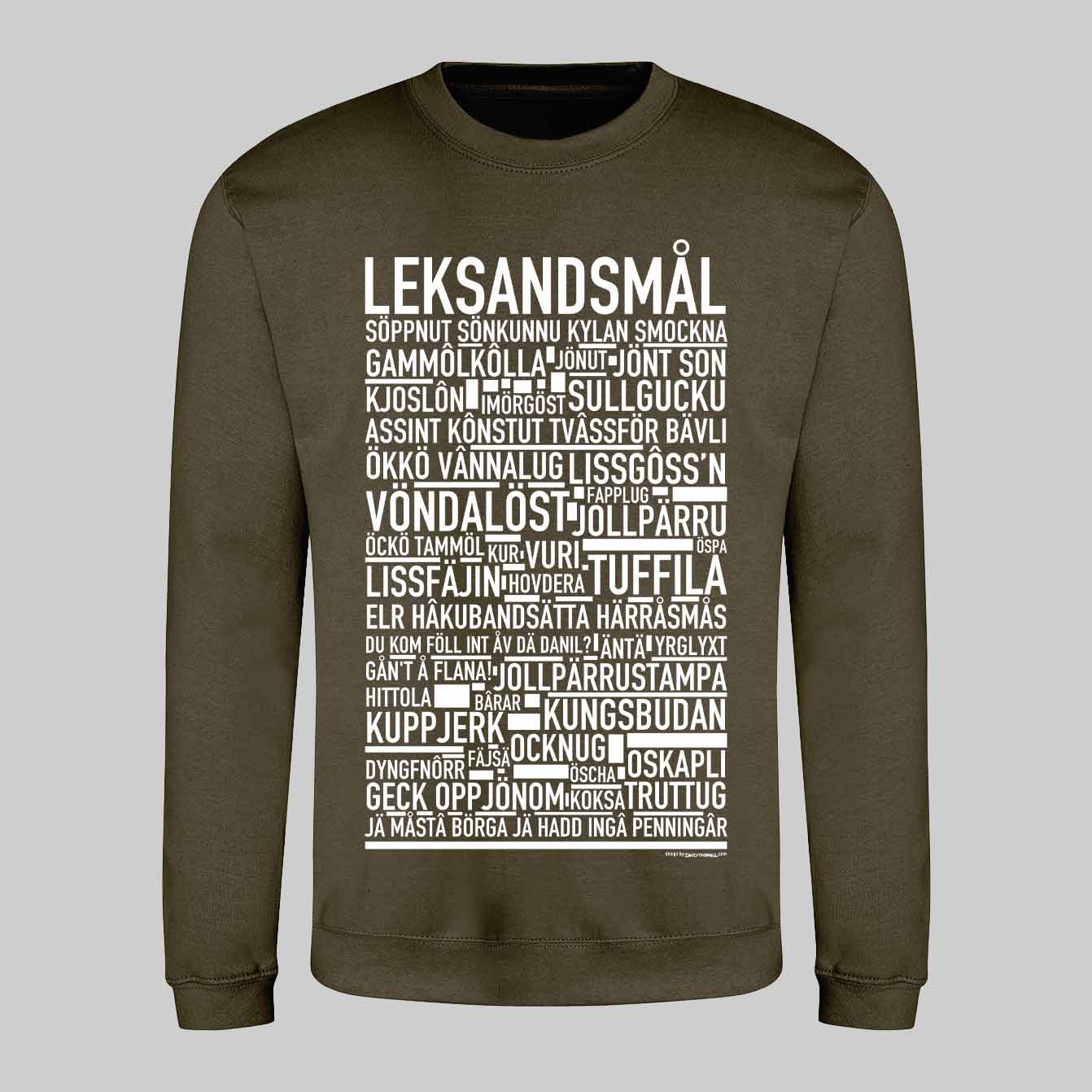Leksandsmål Dialekt Text Sweatshirt