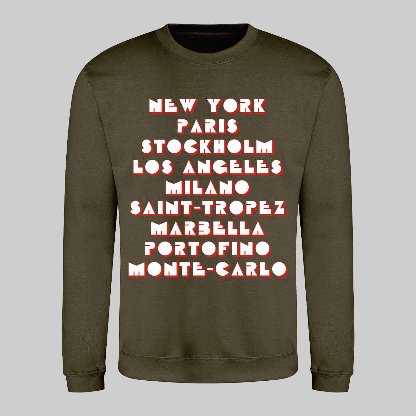 Elegant Cities Text Sweatshirt