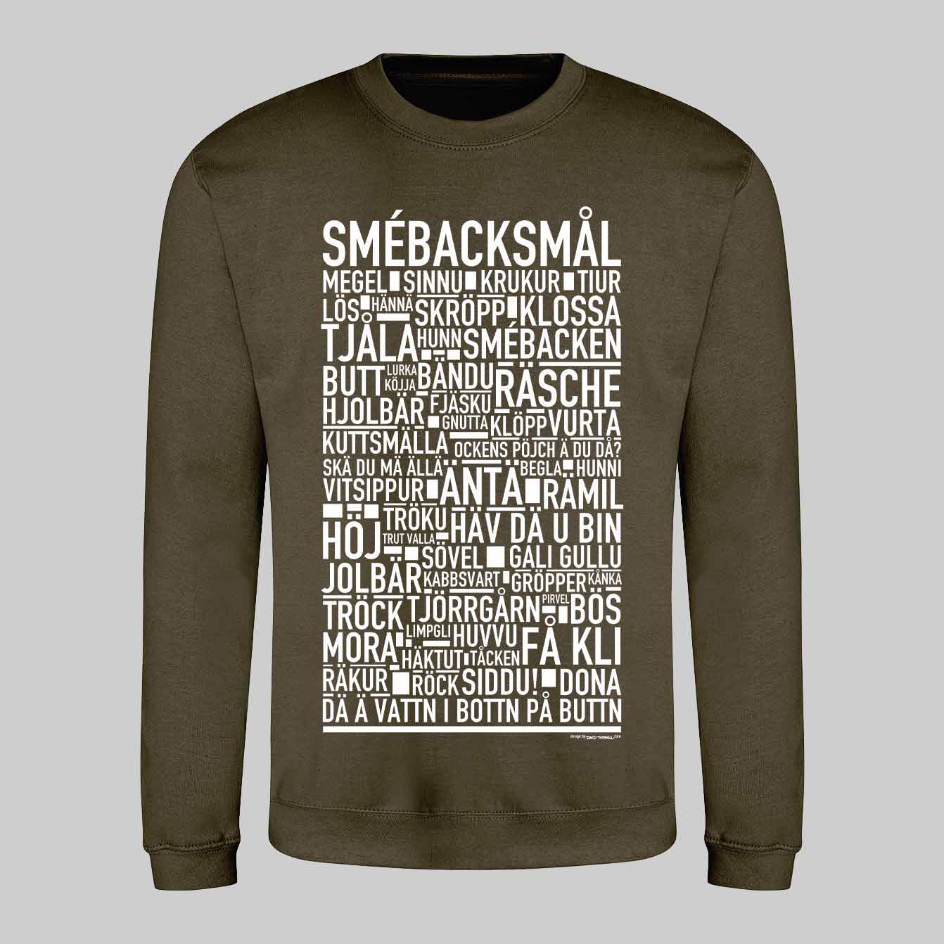 Smébacksmål Dialekt Text Sweatshirt