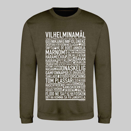 Vilhelminamål Dialekt Text Sweatshirt