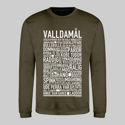 Valldamål Dialekt Text Sweatshirt