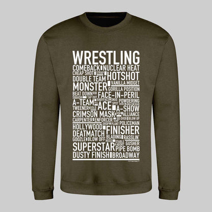Wrestling Text Sweatshirt