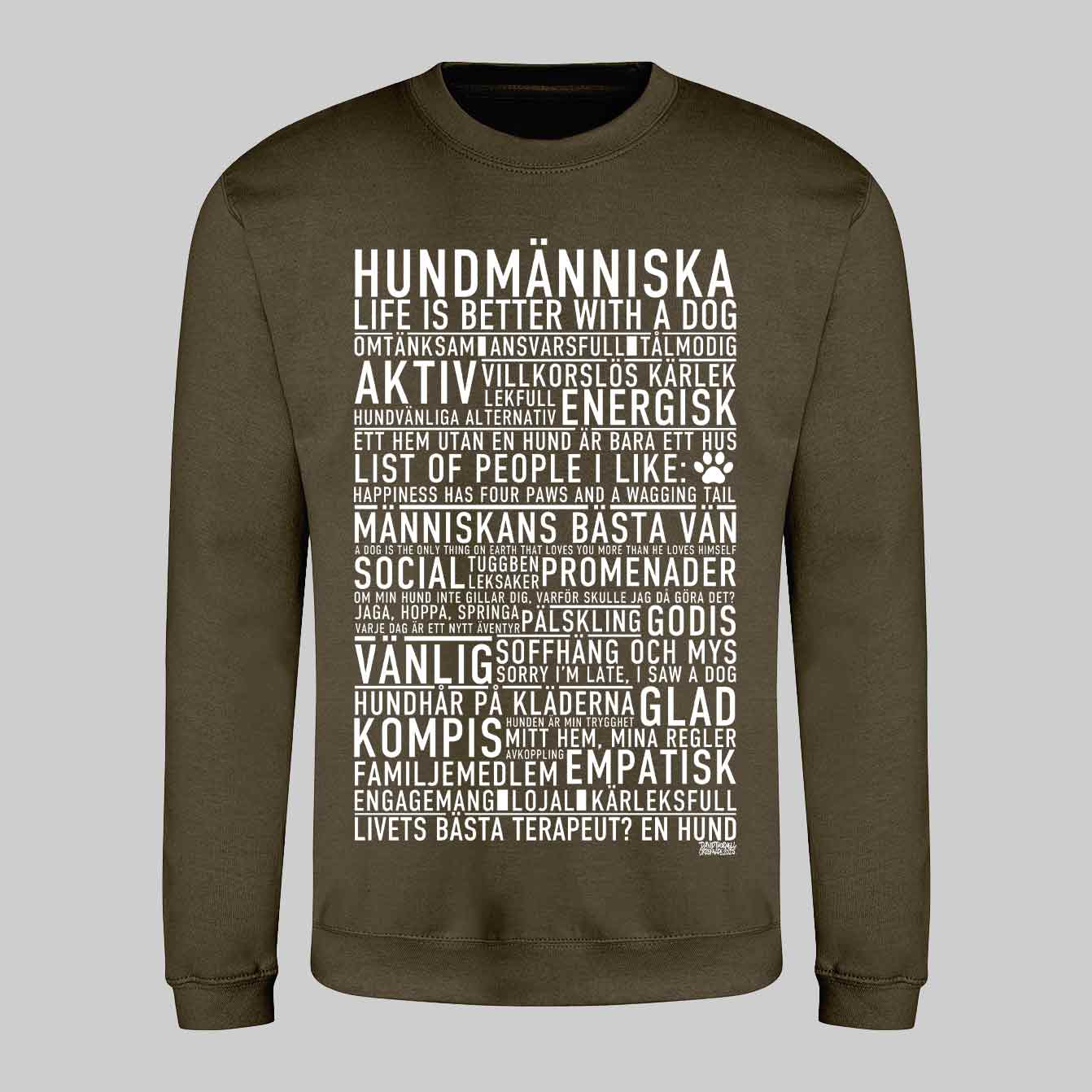Hundmänniska Text Sweatshirt