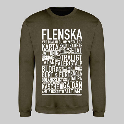 Flenska Dialekt Text Sweatshirt