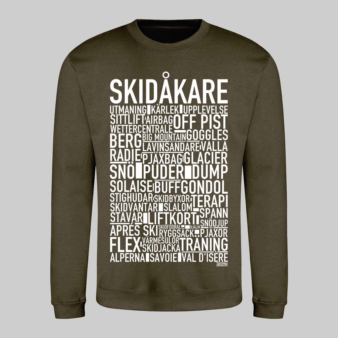 Skidåkare Text Sweatshirt