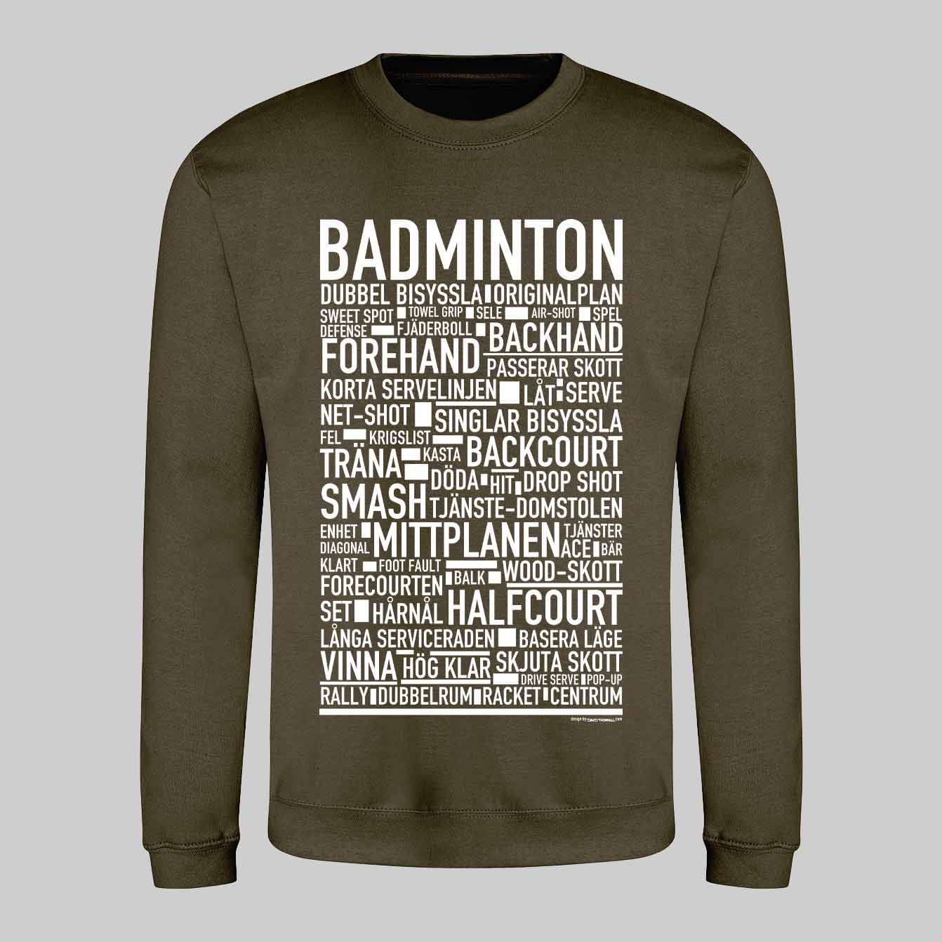 Badminton Text Sweatshirt