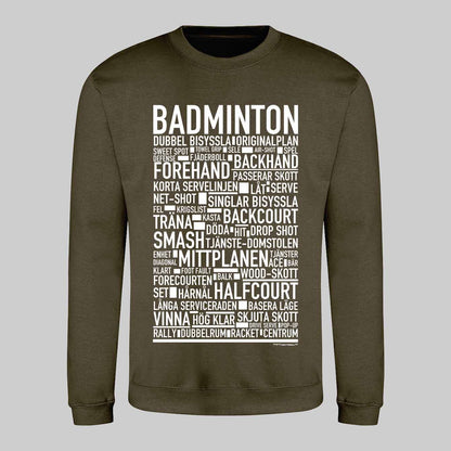 Badminton Text Sweatshirt