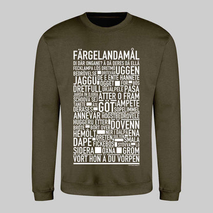 Färgelandamål Dialekt Text Sweatshirt
