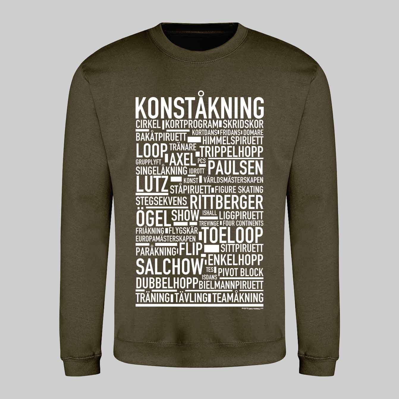Konståkning Text Sweatshirt