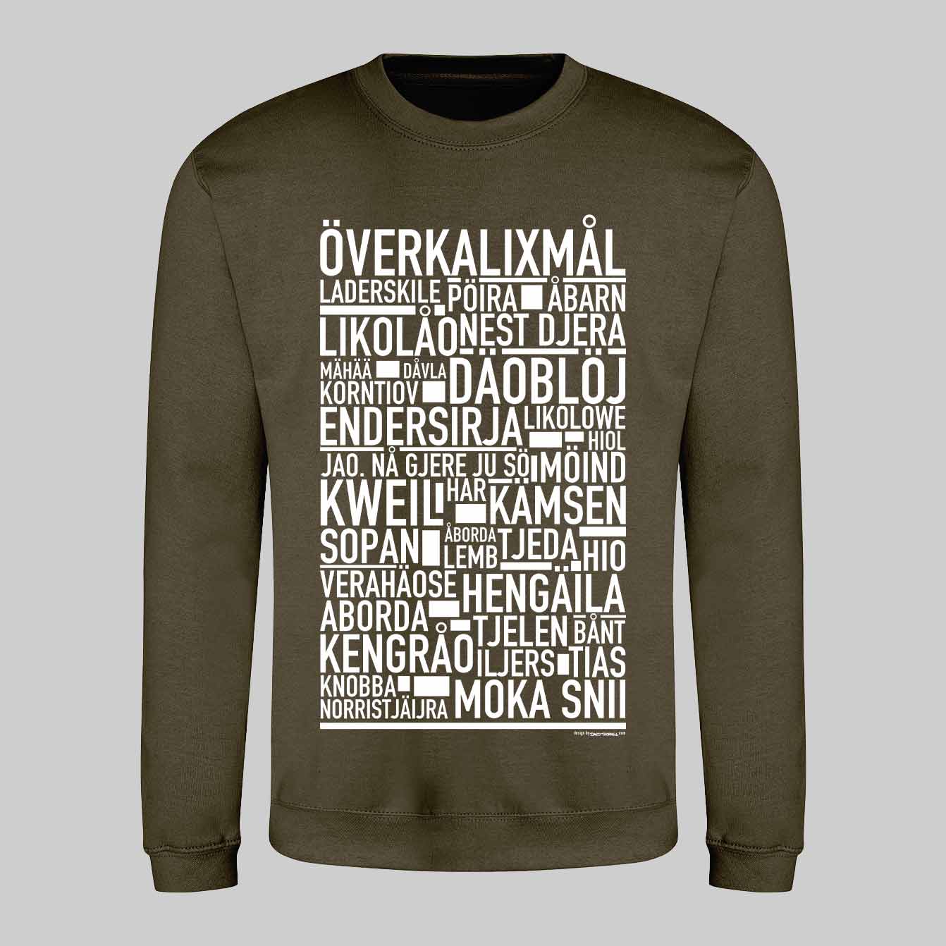 Överkalixmål Dialekt Text Sweatshirt
