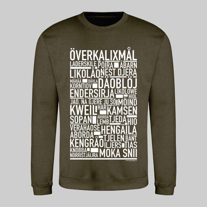 Överkalixmål Dialekt Text Sweatshirt