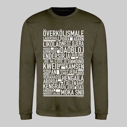 Överkölismale Dialekt Text Sweatshirt