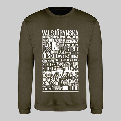 Valsjöbynska Dialekt Text Sweatshirt