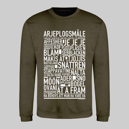 Arjeplogsmåle Dialekt Text Sweatshirt