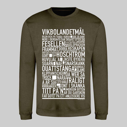 Vikbolandetmål Dialekt Text Sweatshirt