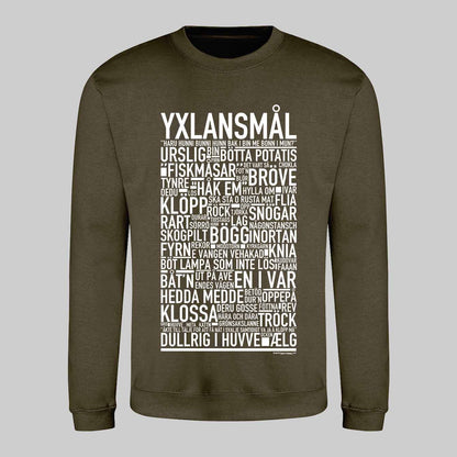 Yxlansmål Dialekt Text Sweatshirt