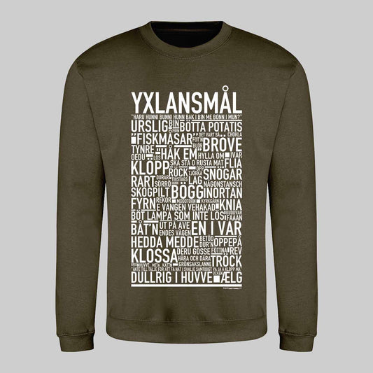 Yxlansmål Dialekt Text Sweatshirt