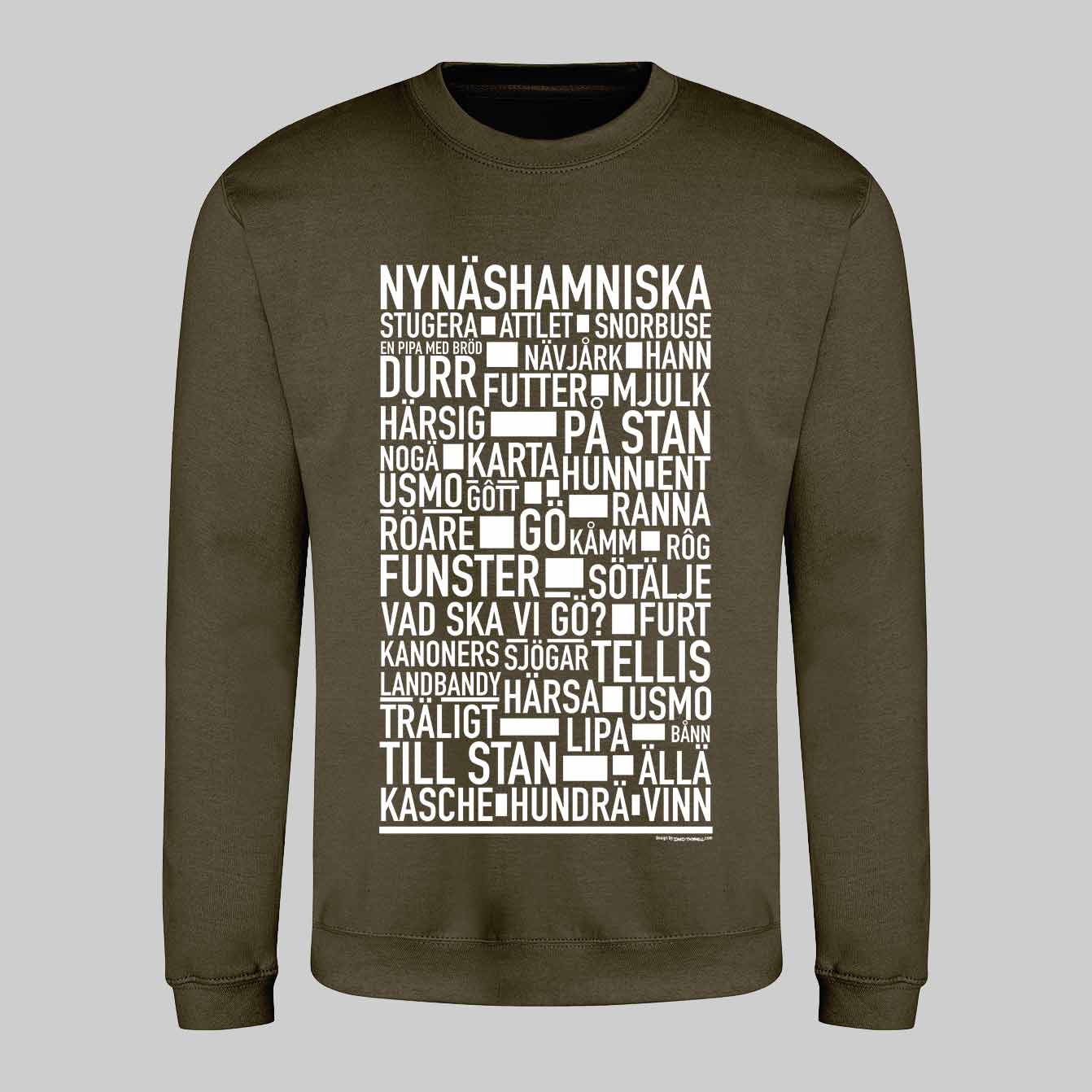 Nynäshamnitiska Dialekt Text Sweatshirt
