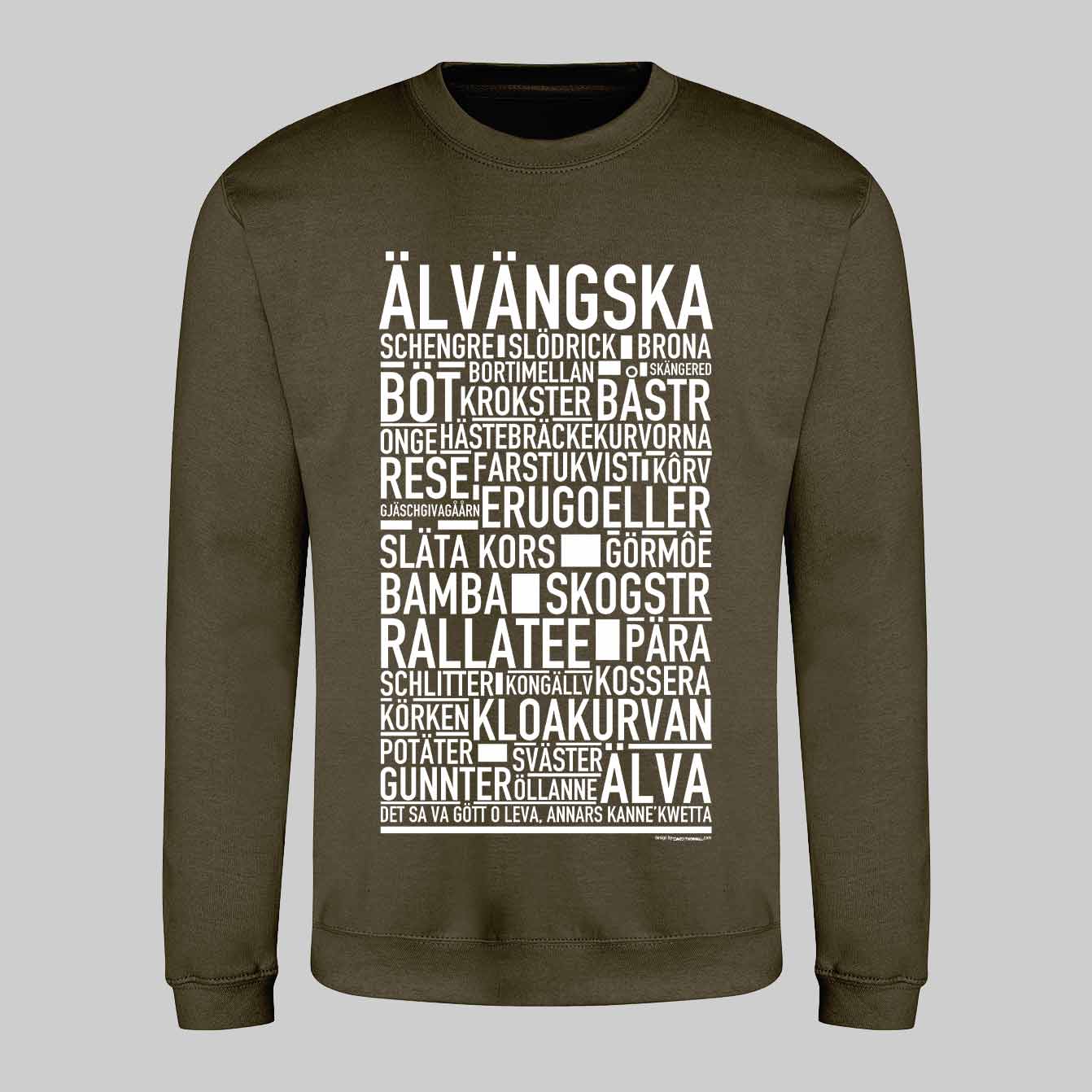 Älvängska Dialekt Text Sweatshirt